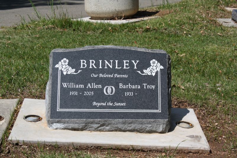 american black granite headstone