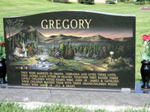 American Headstones Color Laser Etching