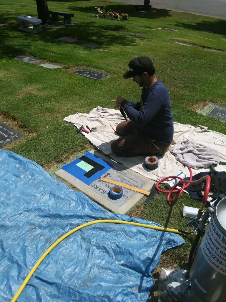 engraving existing headstone