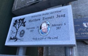 Porcelain Photo Granite Headstone